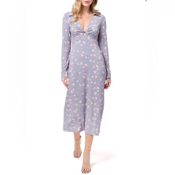 Remember Me Twist detail long sleeve cutout Midi pullover dress size small - Picture 3 of 15